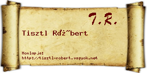 Tisztl Róbert névjegykártya