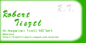 robert tisztl business card